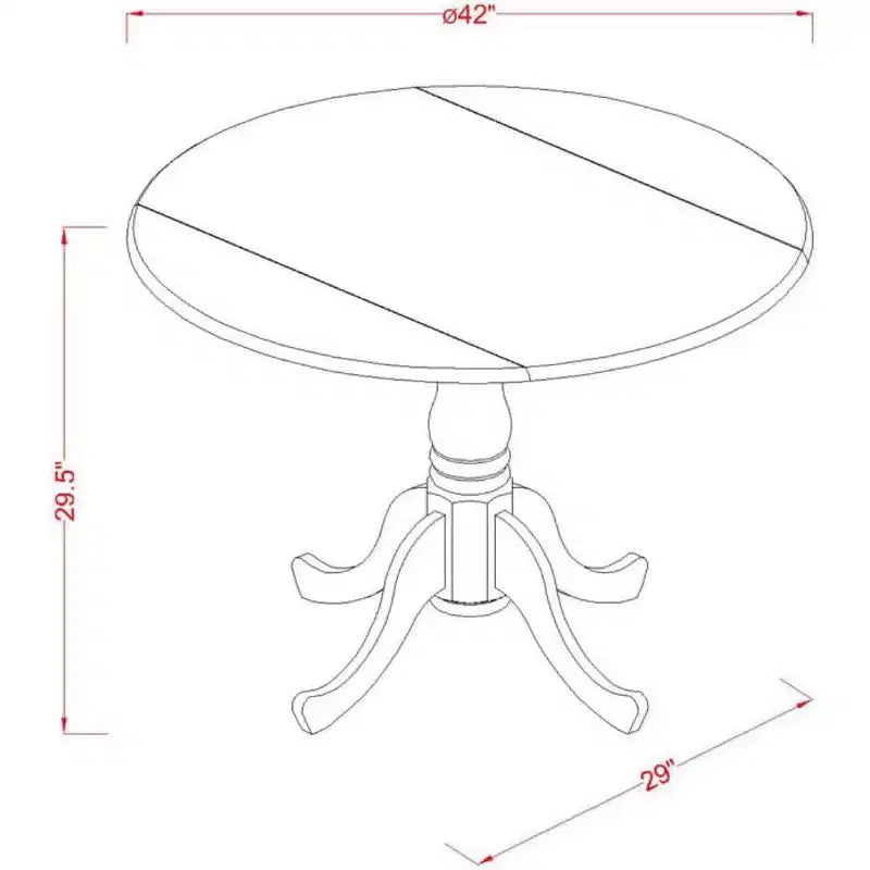 Ensemble petite table de cuisine - Table de cuisine ronde et 2 chaises