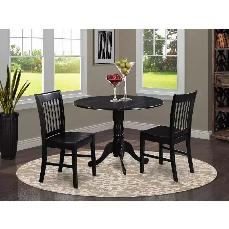 Ensemble petite table de cuisine - Table de cuisine ronde et 2 chaises
