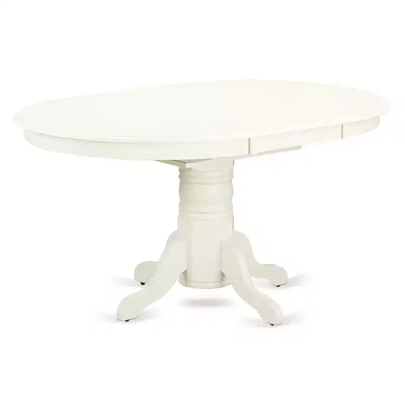Ensemble de salle à manger 7 pièces HomeStock, table ovale et 6 chaises, blanc lin, style moderne