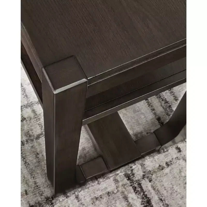 Table console moderne avec étagères réglables – Brun foncé, 65 po de large