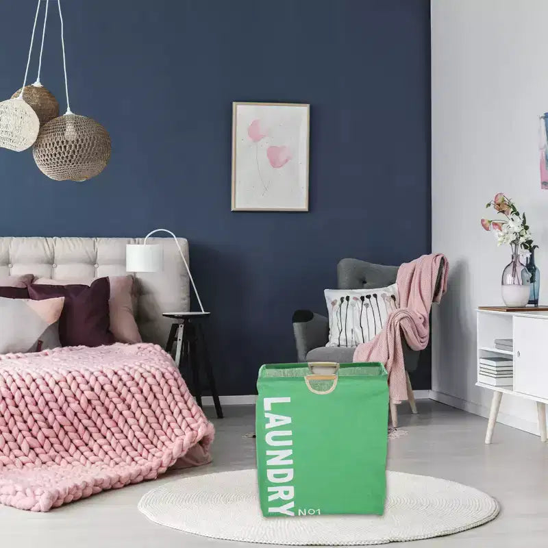 Panier à linge pliable en tissu maillé – Mélange coton-polyester