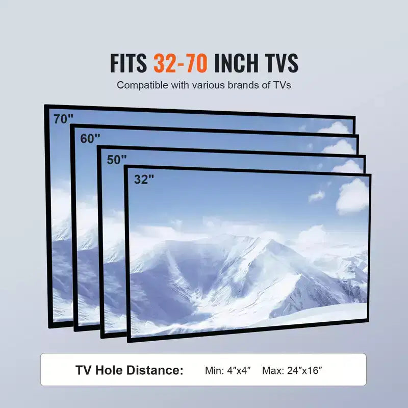 Meuble TV mobile à roulettes et double plateau, réglable en hauteur – Convient aux téléviseurs de 32" à 70"