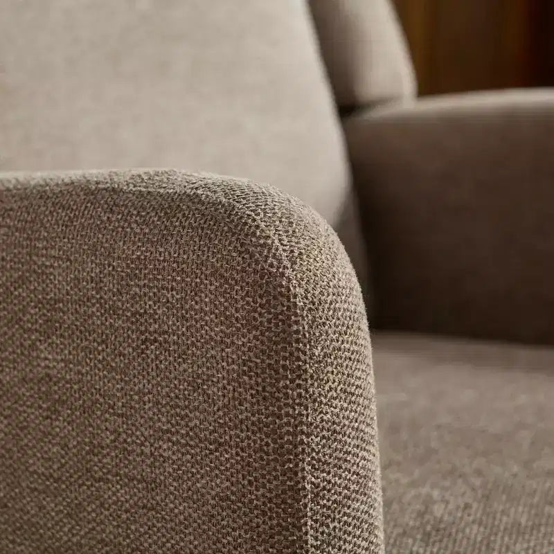 Fauteuil d'appoint moderne à dossier haut – Structure en bois massif, Rembourré