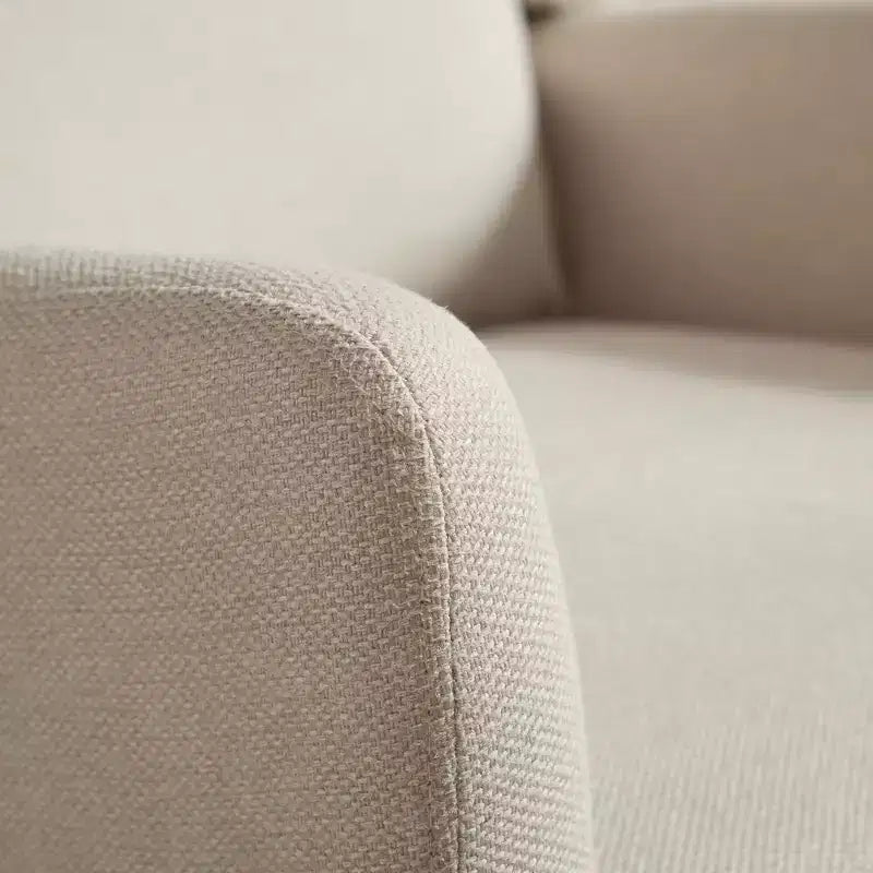 Fauteuil d'appoint moderne à dossier haut – Structure en bois massif, Rembourré