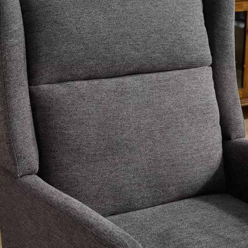 Fauteuil d'appoint moderne à dossier haut – Structure en bois massif, Rembourré