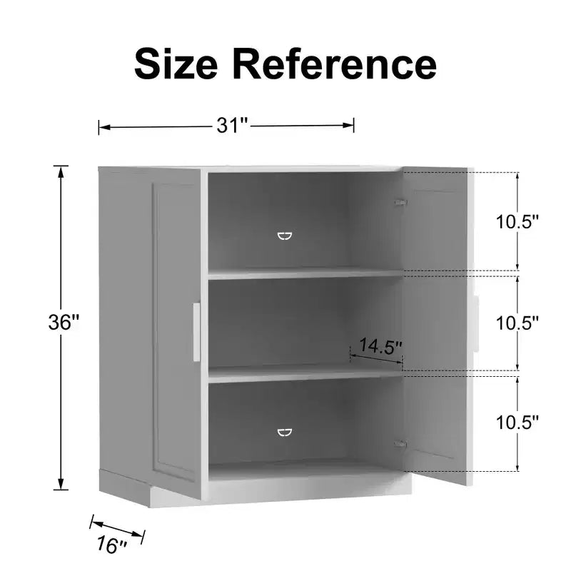 Meuble de rangement décoratif noir à 2 portes de 36 po – Lot de 2