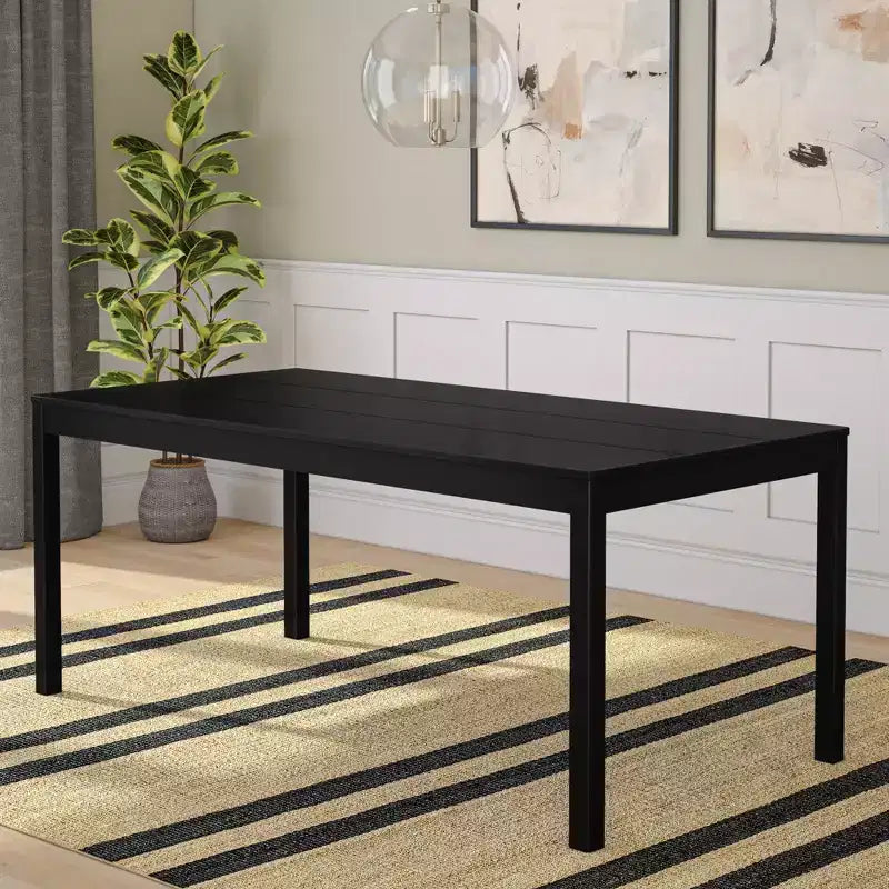 Table à manger rectangulaire en bois de 183 cm pour 6 personnes