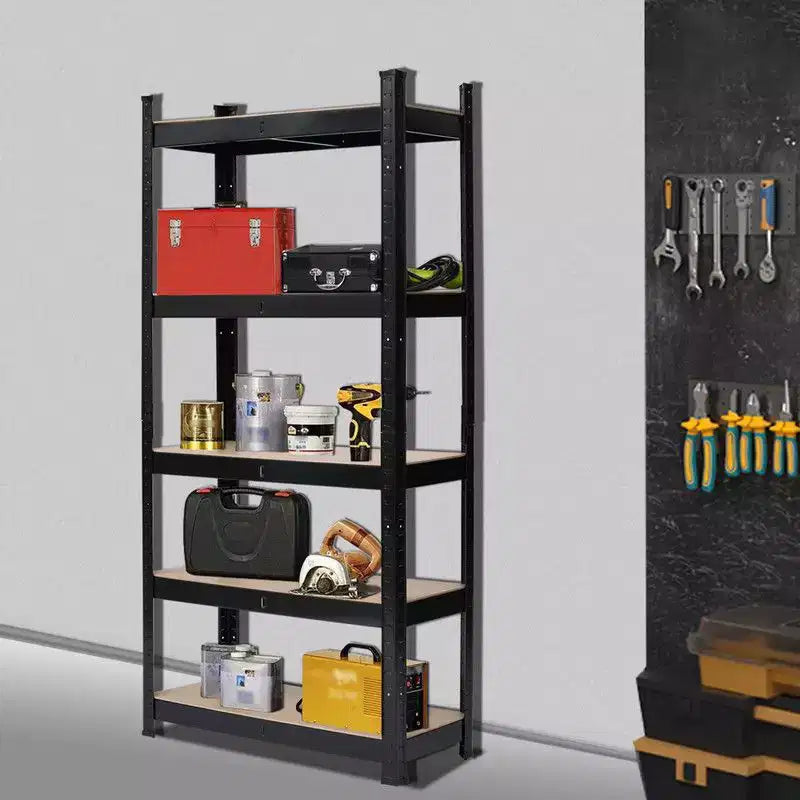 Étagère de rangement en acier à 5 niveaux – Revêtement en poudre, 180 cm de haut