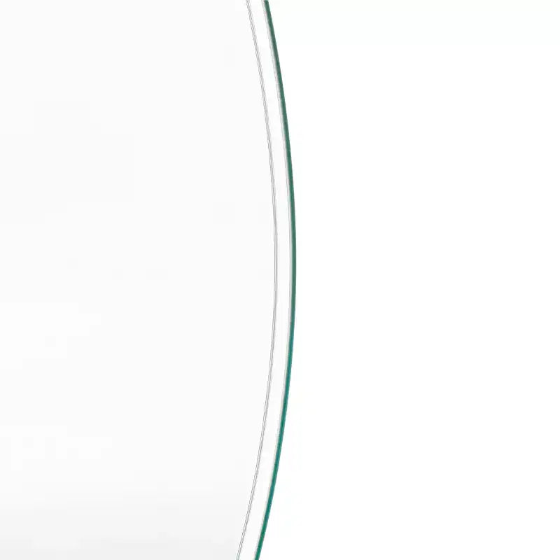 Table basse ronde à deux niveaux avec plateau en verre et étagère miroir – Charbon de bois