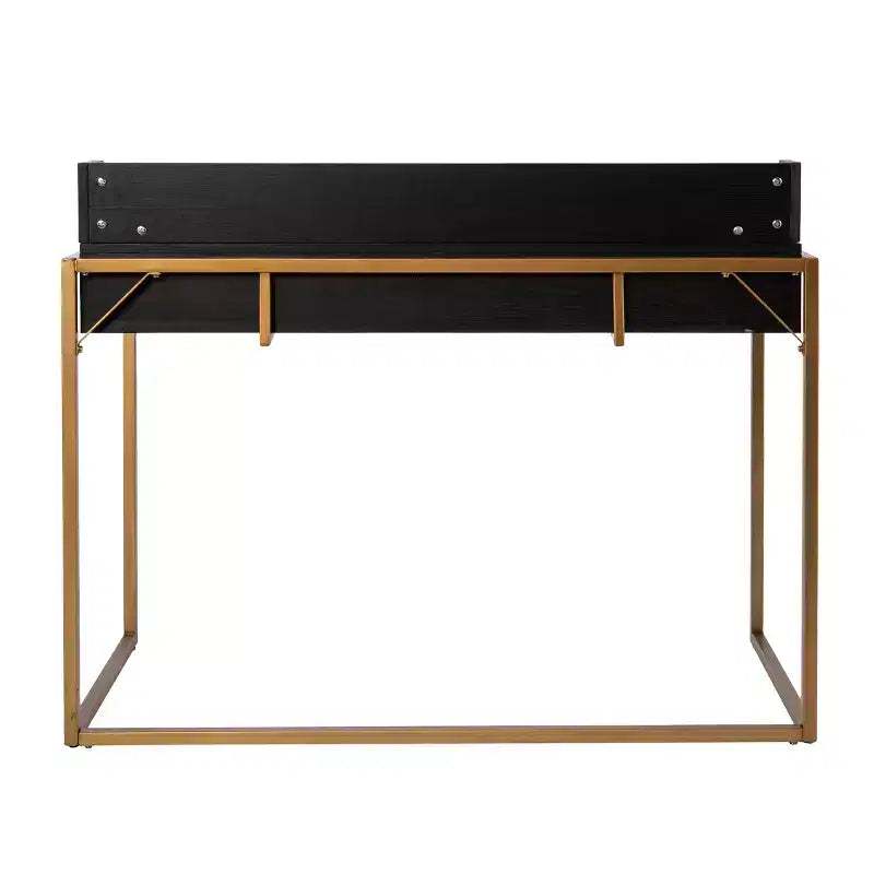 Bureau à rabat avec rangement dissimulé – Noir, 115,6 cm de large