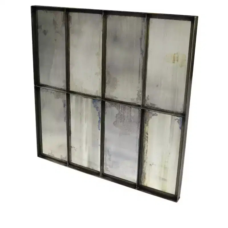 Miroir d'appoint carré noir de 40 pouces avec cadre en métal