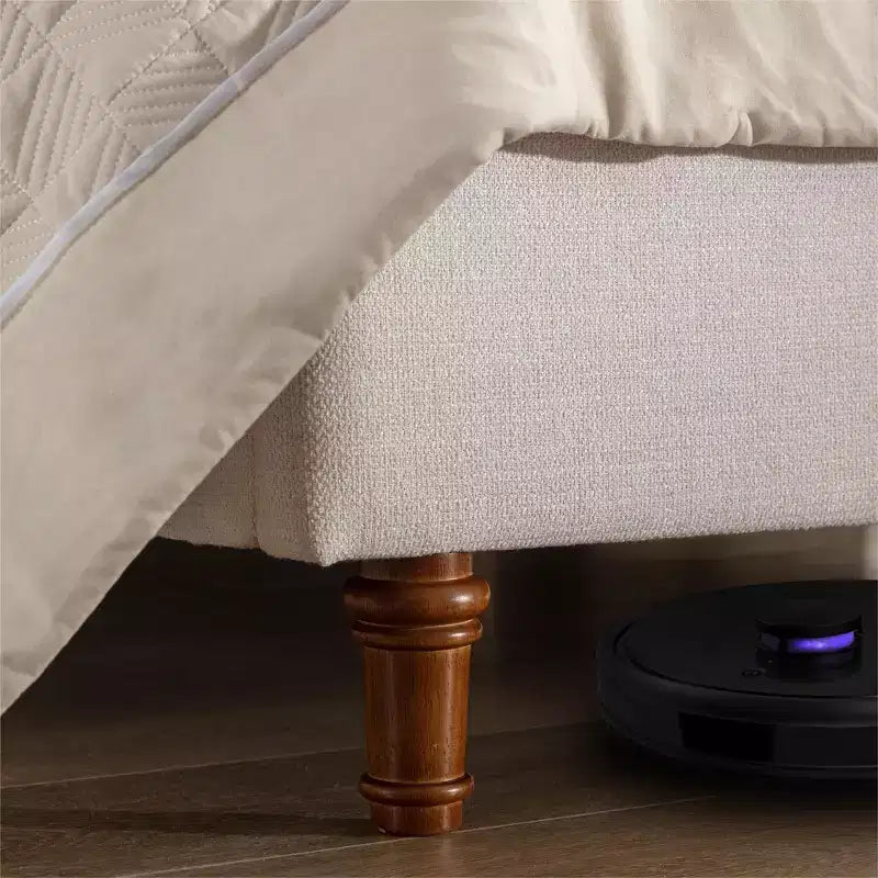 Cadre de lit plateforme avec tête de lit de 54 pouces et revêtement en tissu chenille