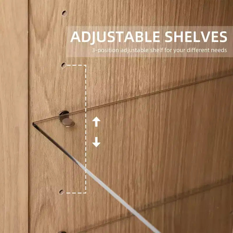 Meuble de Rangement Vitré Grande Capacité – Élégant et Tendance
