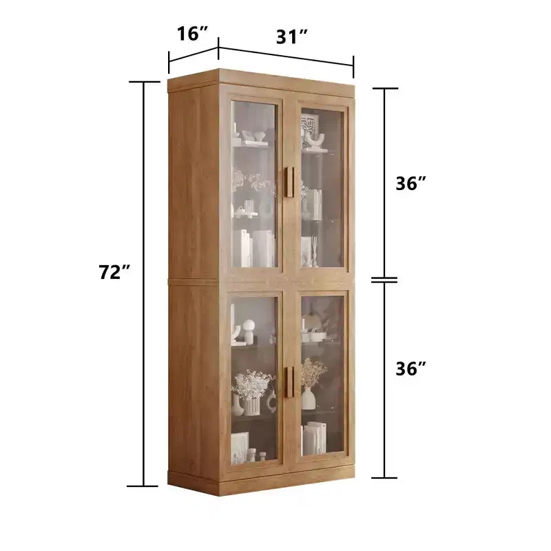 Meuble de rangement vitré – Grande capacité, design simple et élégant