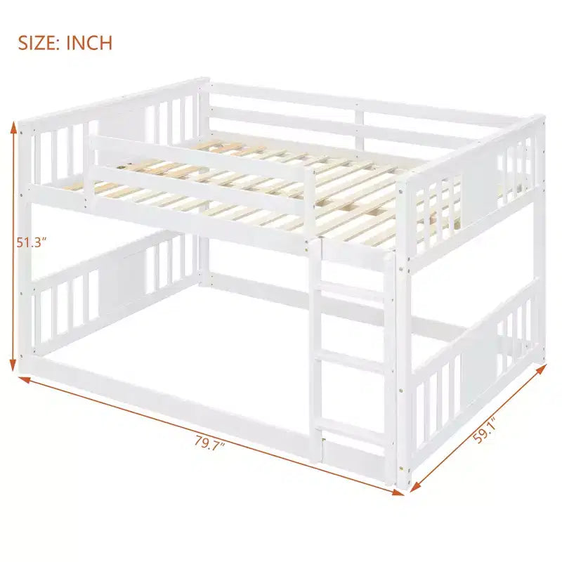 Lit superposé double sur double avec échelle pour chambre à coucher, dortoir