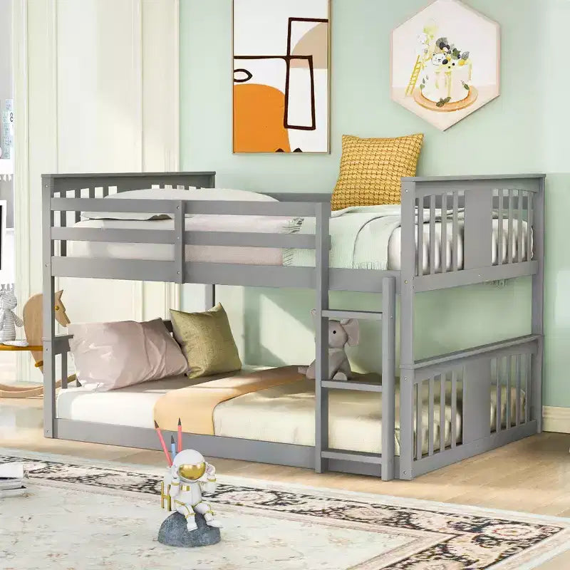 Lit superposé double sur double avec échelle pour chambre à coucher, dortoir
