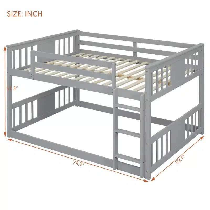 Lit superposé double sur double avec échelle pour chambre à coucher, dortoir