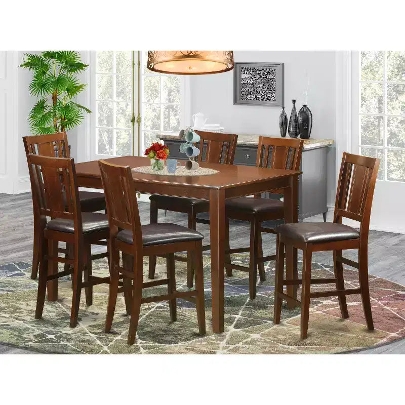 HomeStock Belmont Pub Table Set- Gathering Table And Kitchen Bar Stool
