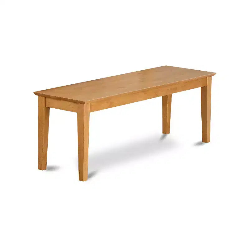 HomeStock Belmont Ensemble de table - Table de cuisine et 4 chaises de salle à manger combinées avec un banc en bois, chêne