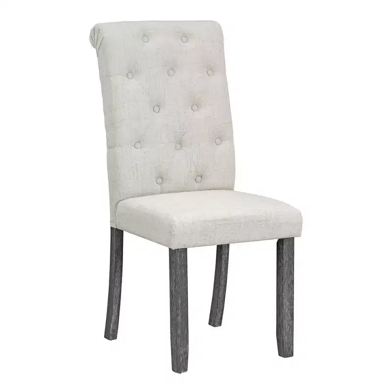 Ensemble de salle à manger de ferme pour 4 personnes, table de cuisine rectangulaire avec 4 chaises rembourrées et un banc