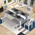 GDFStudio Monica 6 Piece Dining Set with Table and Upholstered Chairs