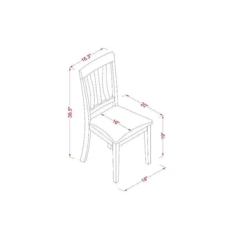 Ensemble de salle à manger rétro - Table et chaises de cuisine - Ensemble de 7 pièces