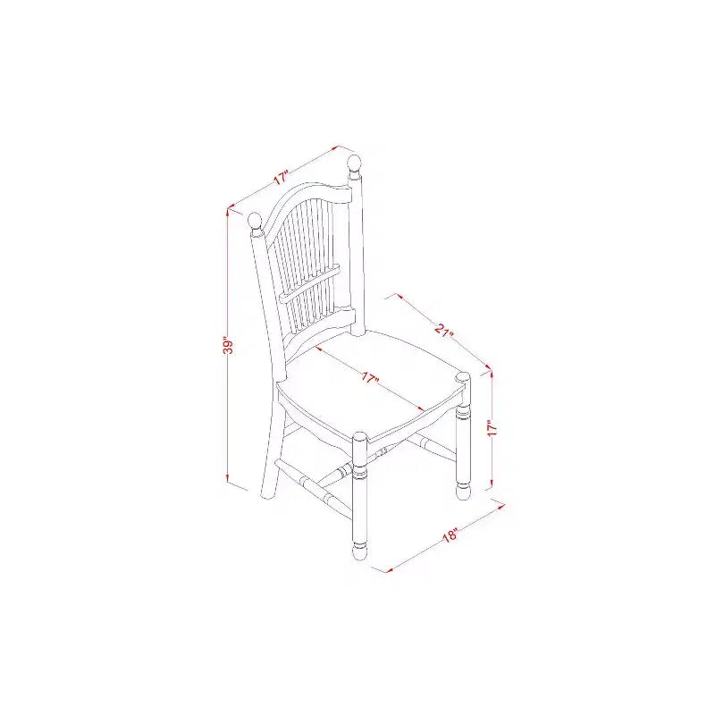 Table à manger rectangulaire 9 pièces HomeStock en bois massif finition cerisier et crème avec 8 chaises
