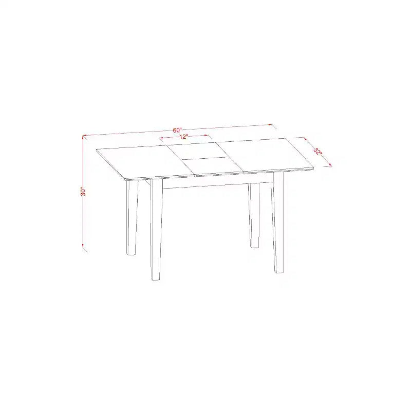 Ensemble table de salle à manger avec chaises, petite table rectangulaire et chaises de salle à manger rembourrées pour la maison