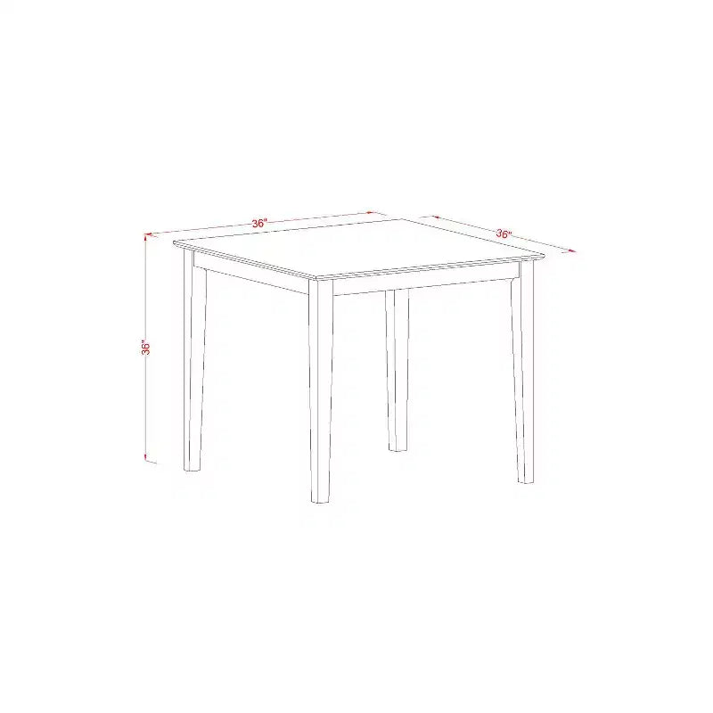 Ensemble repas hauteur comptoir - Table et 4 chaises - Style moderne pour cuisine - Table carrée 36x36 pouces
