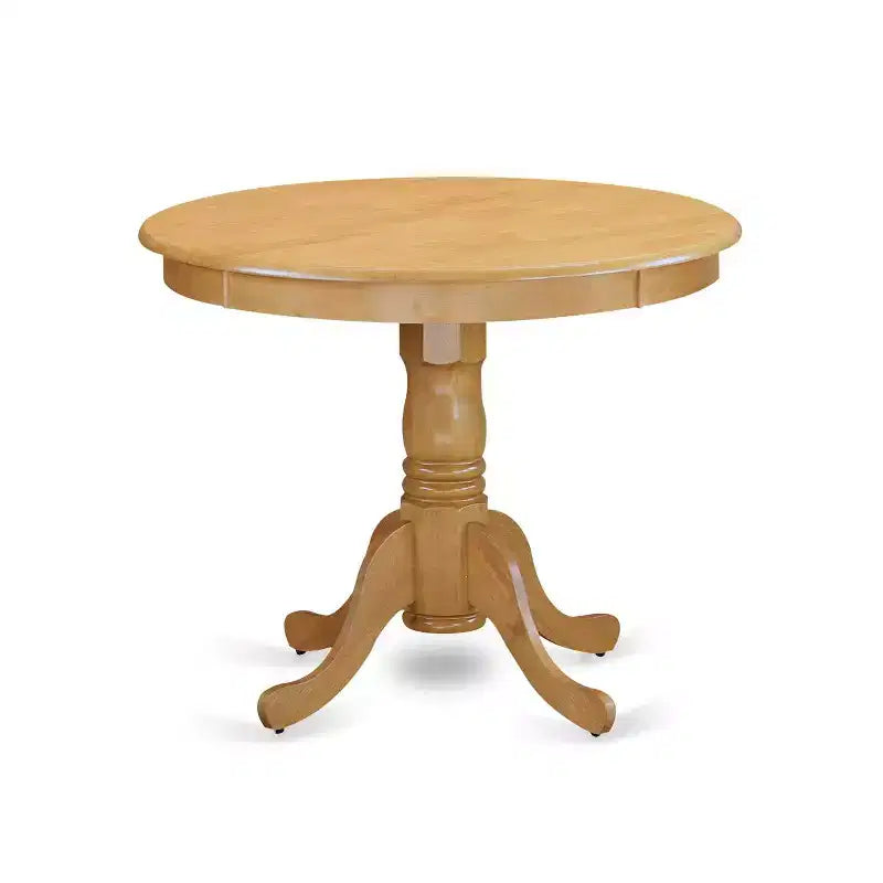Ensemble table à manger ronde - Table de 36 pouces et 2 chaises - Tissu en lin - Base en bois massif