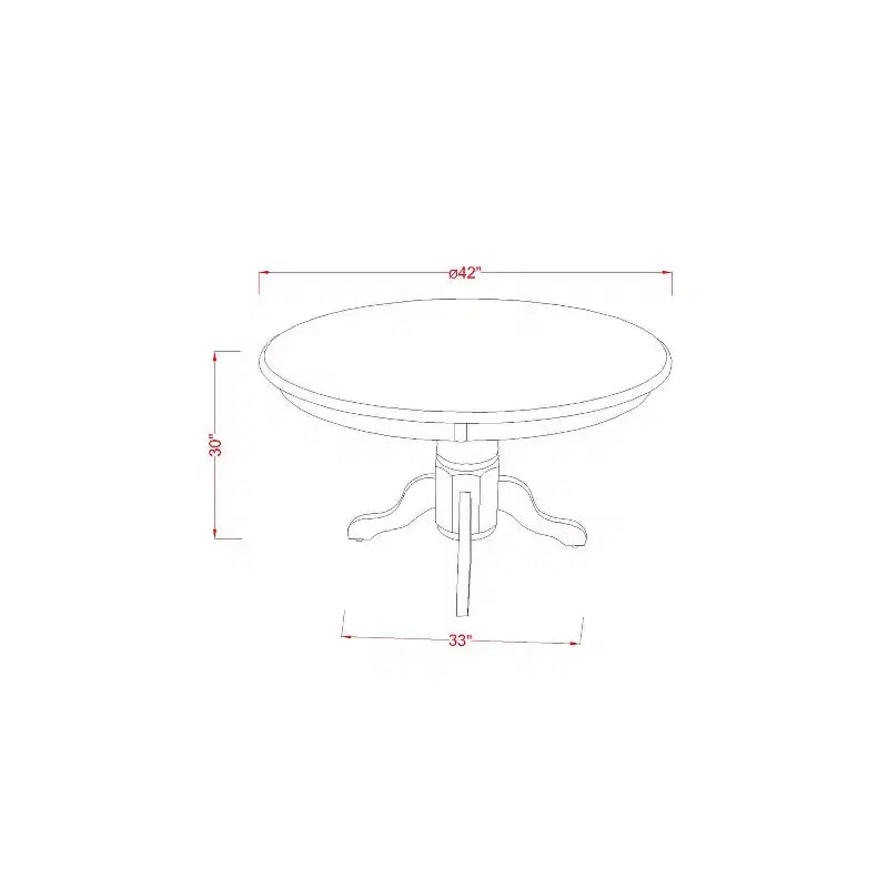 HomeStock Table à manger ronde 3 pièces avec plateau en bois massif finition noire et 2 chaises