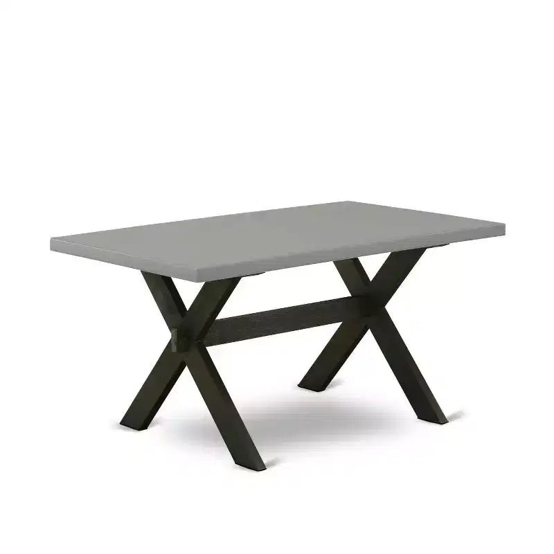 Ensemble de salle à manger 5 pièces en chêne massif naturel avec 1 table et 4 chaises avec
