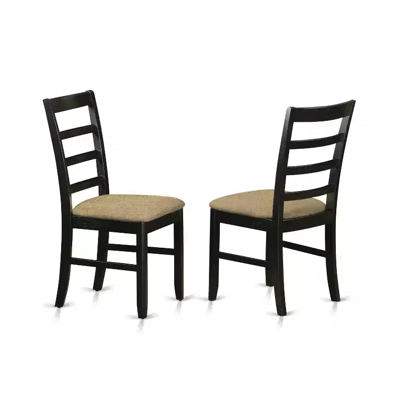 Ensemble de salle à manger moderne 7 pièces - Table de cuisine et 6 chaises - Ensemble de salle à manger rectangulaire - Finition noire