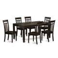 Vintage Dining Set - 7 Piece Table & Chair Set - Rectangle Table with Butterfly Leaf - Cappuccino Finish
