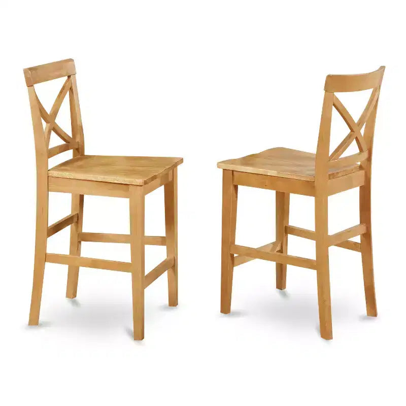 Ensemble table haute antique - Table de rassemblement et chaises - Ensemble de salle à manger en bois massif