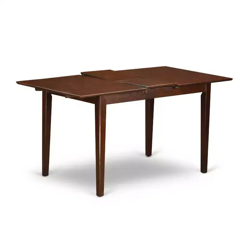 Ensemble de salle à manger Coastal Kitchen - Table rectangulaire 5 pièces avec rallonge et 4 chaises - Rouge brique