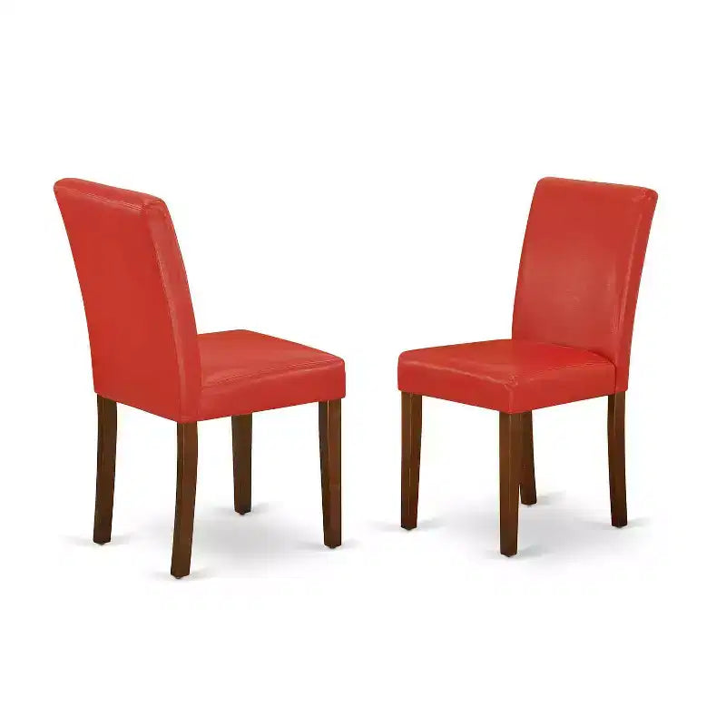 Ensemble de salle à manger Coastal Kitchen - Table rectangulaire 5 pièces avec rallonge et 4 chaises - Rouge brique