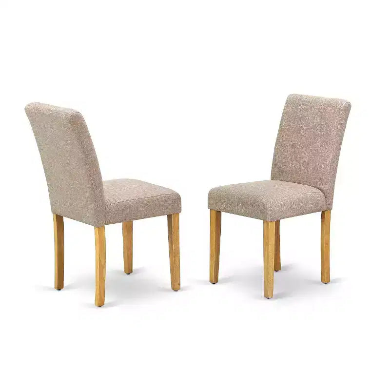 Ensemble repas toscan 3 pièces - Table carrée et 2 chaises en lin - 91x91 cm - Idéal petits espaces