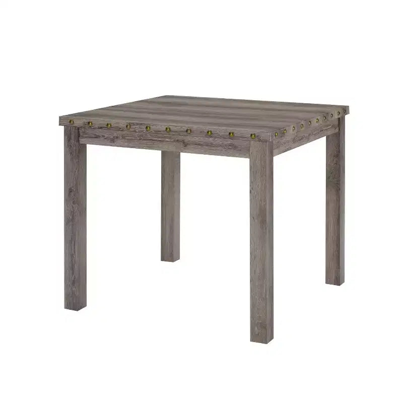 Ensemble de salle à manger en bois - Table rectangulaire de style ferme moderne et chaises rembourrées pour cuisine et salle à manger (beige) - Morden Fort