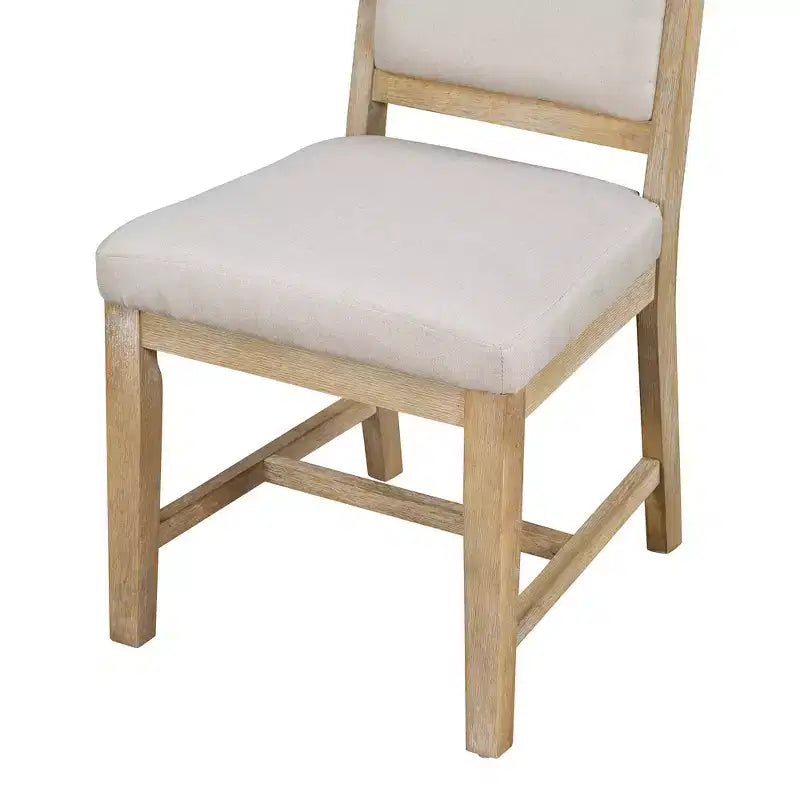 Ensemble de salle à manger 5 pièces de style ferme pour 4 personnes, comprenant une table à manger ronde extensible en bois massif et 4 chaises rembourrées pour la cuisine