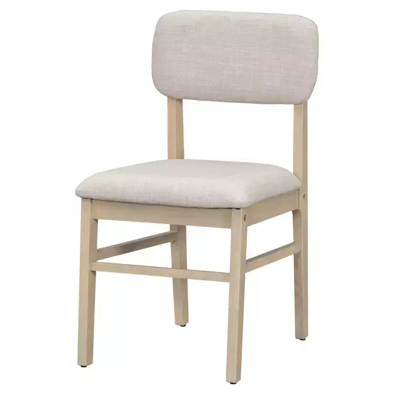Ensemble de table à manger en bois massif avec banc pour 5 personnes, 6 pièces, ensemble de table de salle à manger rectangulaire rembourrée avec 4 chaises et un banc