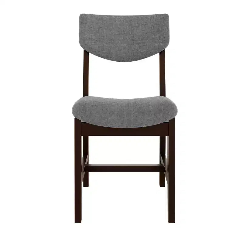 Ensemble de salle à manger en bois rustique pour 4 personnes, table rectangulaire 5 pièces avec chaises rembourrées pour petite cuisine