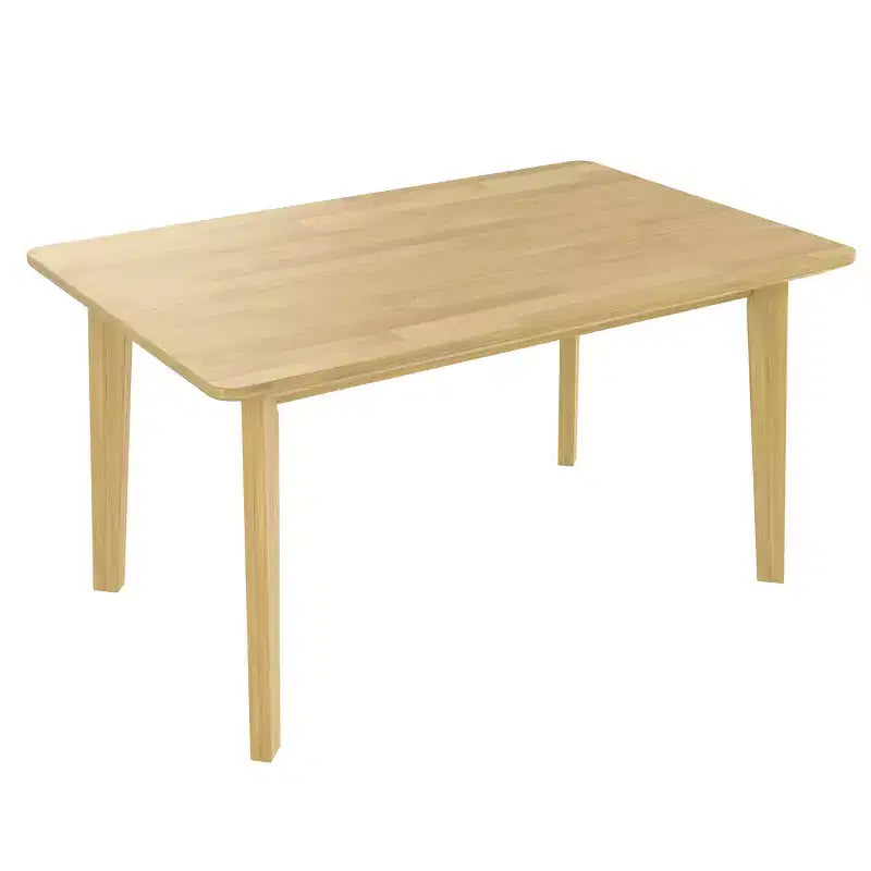 Ensemble de salle à manger en bois rustique pour 4 personnes, table rectangulaire 5 pièces avec chaises rembourrées pour petite cuisine