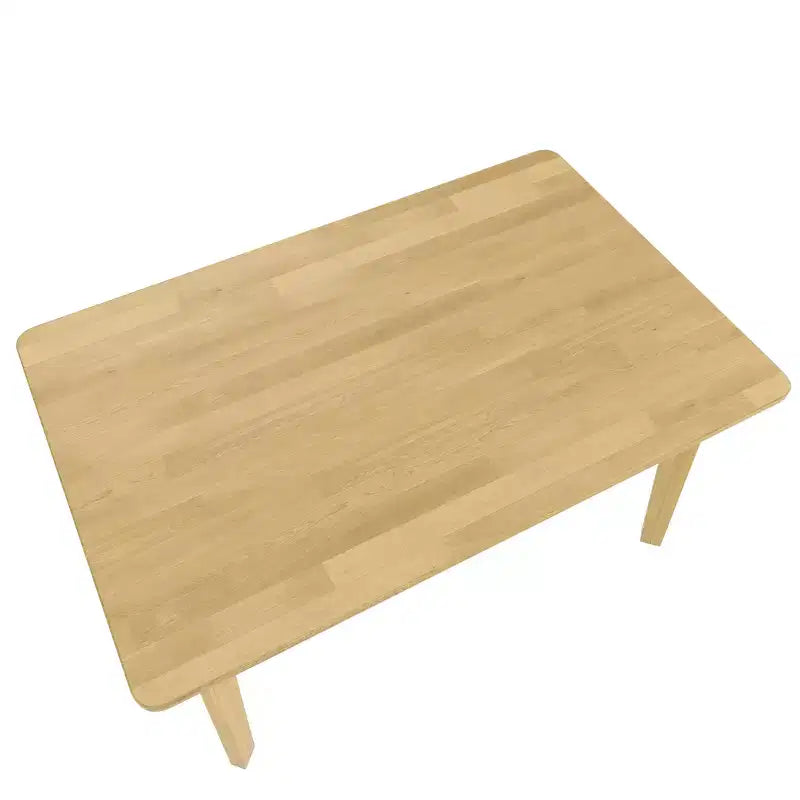 Ensemble de salle à manger en bois rustique pour 4 personnes, table rectangulaire 5 pièces avec chaises rembourrées pour petite cuisine