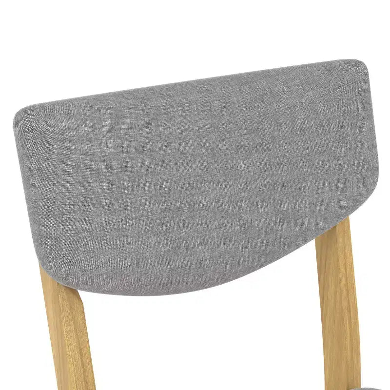 Ensemble de salle à manger en bois rustique pour 4 personnes, table rectangulaire 5 pièces avec chaises rembourrées pour petite cuisine
