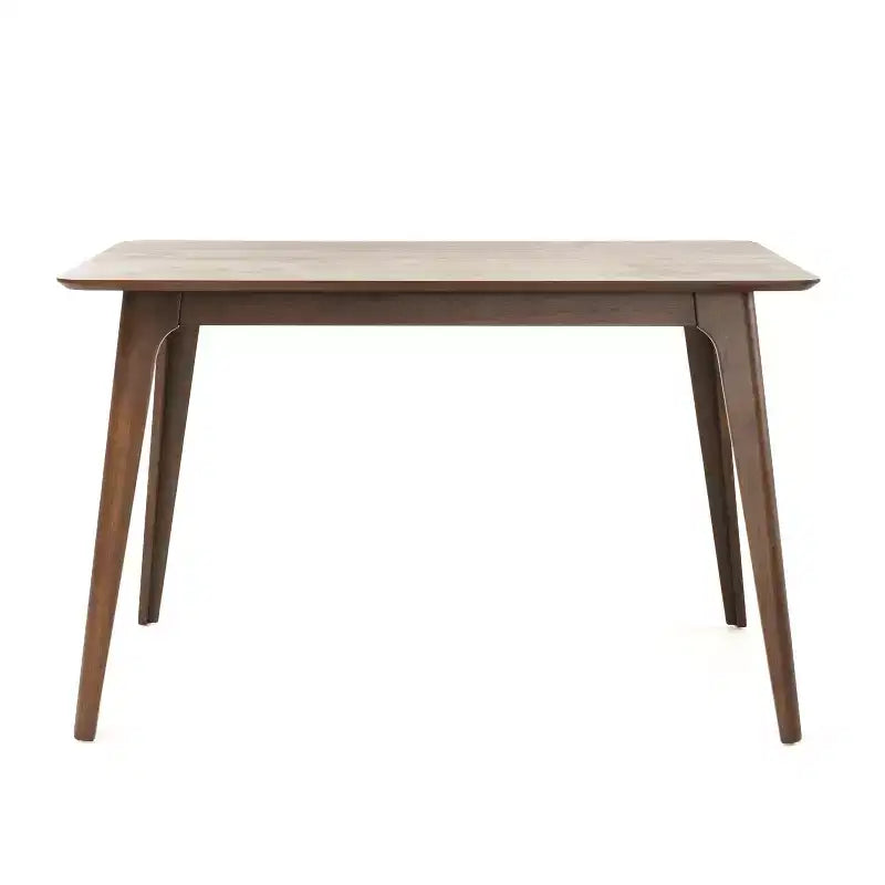 Ensemble de salle à manger compact pour 4 personnes, 5 pièces, table rectangulaire en bois massif avec 4 chaises rembourrées pour cuisine, vert menthe, noyer