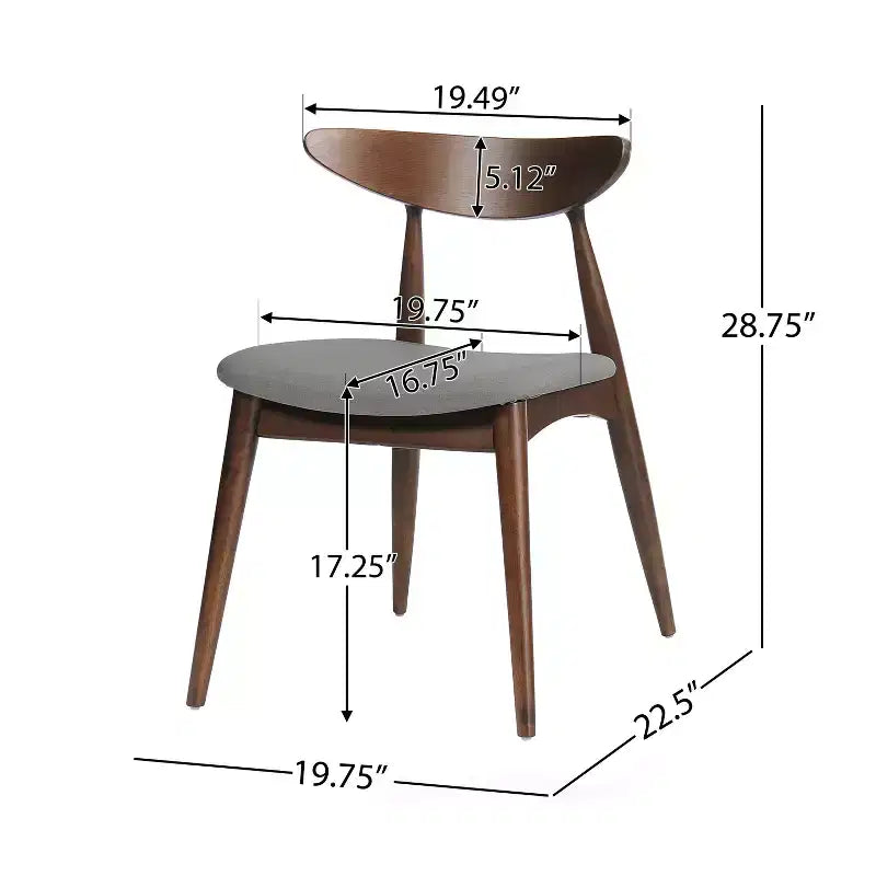 Ensemble de salle à manger moderne pour 4 personnes, 5 pièces, ensemble de table rectangulaire en bois massif avec 4 chaises rembourrées pour petite cuisine
