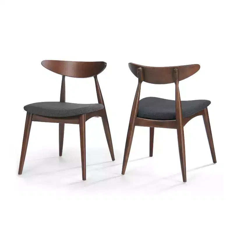 Ensemble de salle à manger moderne pour 4 personnes, 5 pièces, ensemble de table rectangulaire en bois massif avec 4 chaises rembourrées pour petite cuisine