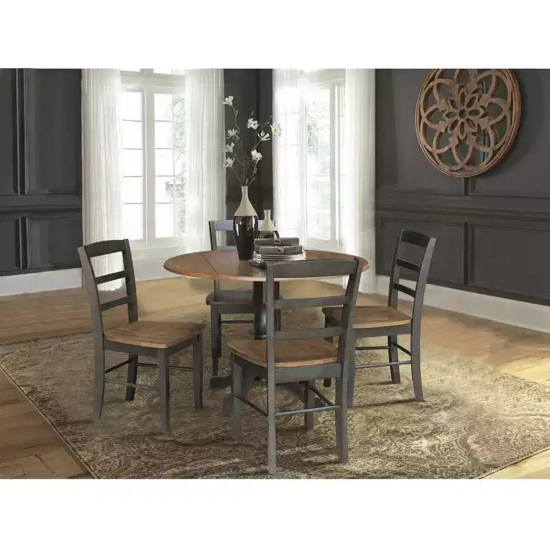 Table à manger à rabats 42 Albion avec 4 chaises Madrid Ladderback – International Concepts